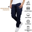 Navy & Navy & Navy 44 3-Pack Men's Flex-Stretch Cotton Cargo Pants, 31-Inch Inseam - Comfortable and Durable